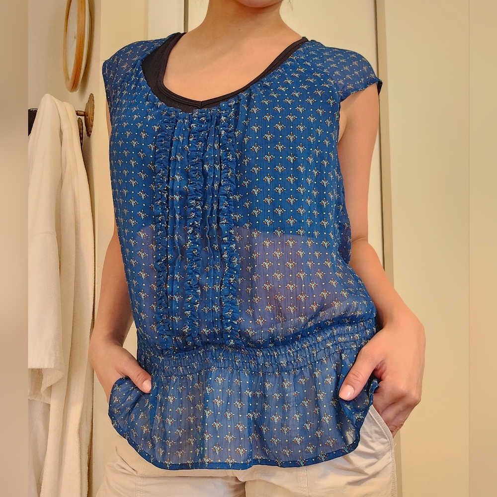 Mossimo Women’s Shear Blue Top
